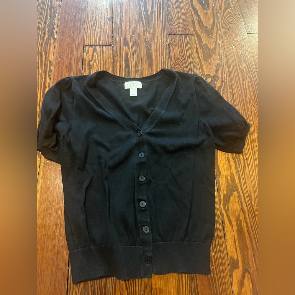 LOFT Black Blouse (Womens M, Like New)